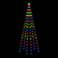 Albero di Natale Pennone Colorato 108 LED 180 cm 343521