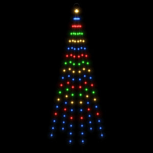 Albero di Natale Pennone Colorato 108 LED 180 cm 343521