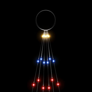 Albero di Natale Pennone Colorato 108 LED 180 cm 343521