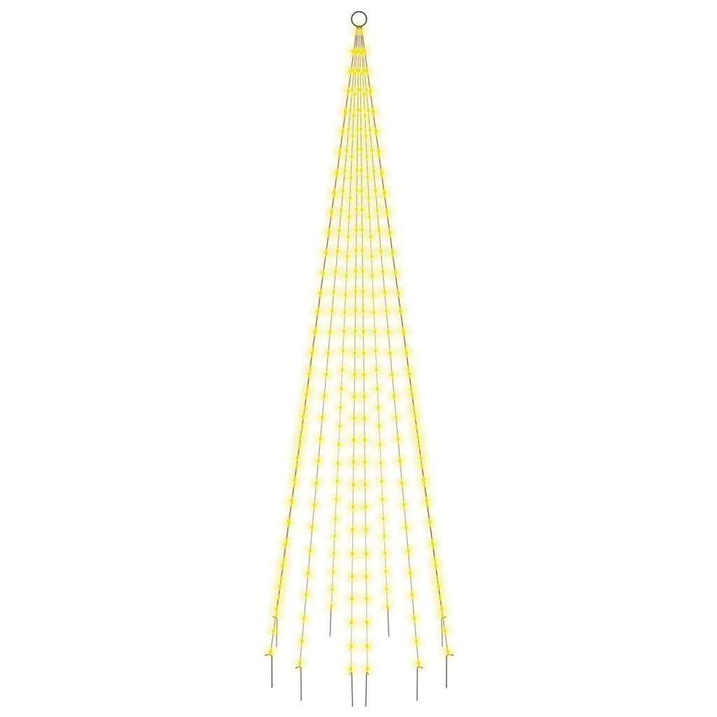 Albero di Natale Pennone Bianco Caldo 310 LED 300 cm 343522
