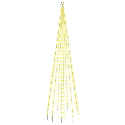 Albero di Natale Pennone Bianco Caldo 310 LED 300 cm 343522