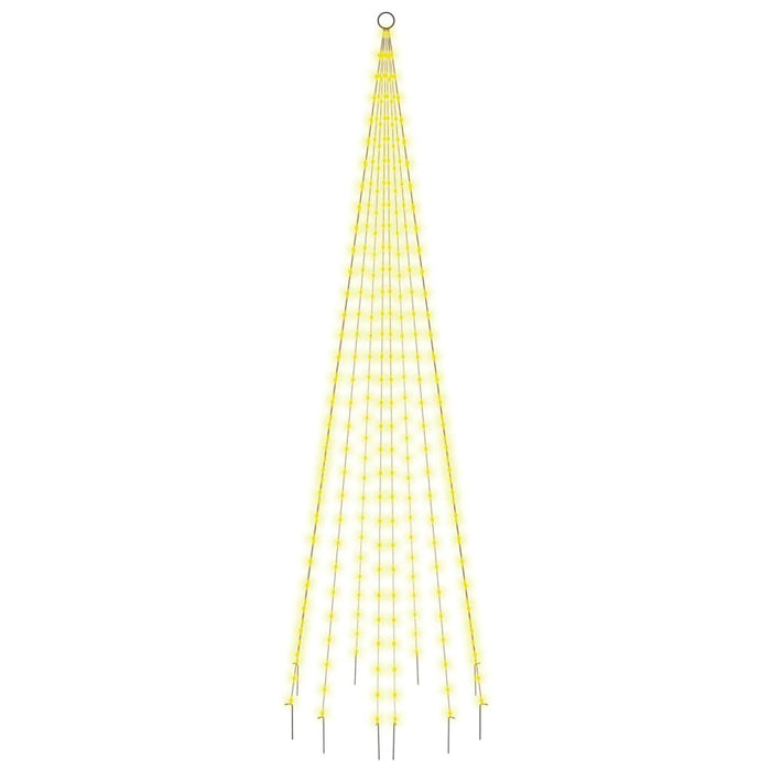 Albero di Natale Pennone Bianco Caldo 310 LED 300 cm 343522