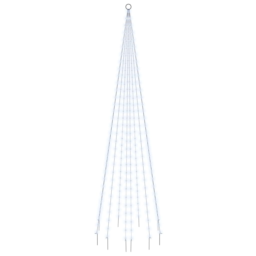 Albero di Natale Pennone Bianco Freddo 310 LED 300 cm 343523