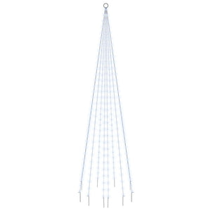 Albero di Natale Pennone Bianco Freddo 310 LED 300 cm 343523