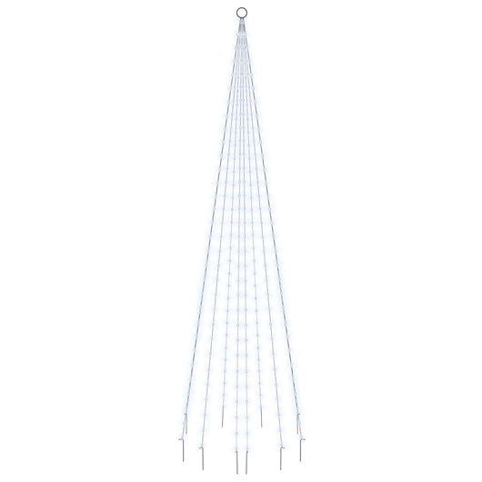 Albero di Natale Pennone Bianco Freddo 310 LED 300 cm 343523