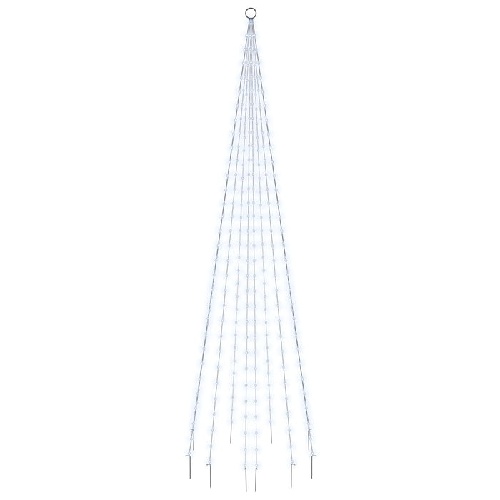 Albero di Natale Pennone Bianco Freddo 310 LED 300 cm 343523