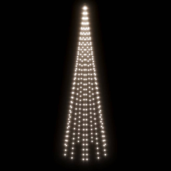 Albero di Natale Pennone Bianco Freddo 310 LED 300 cm 343523