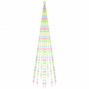 Albero di Natale Pennone Colorato 310 LED 300 cm 343525