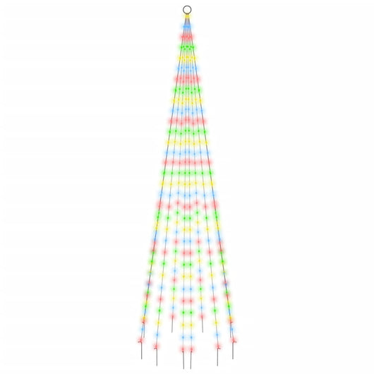 Albero di Natale Pennone Colorato 310 LED 300 cm 343525