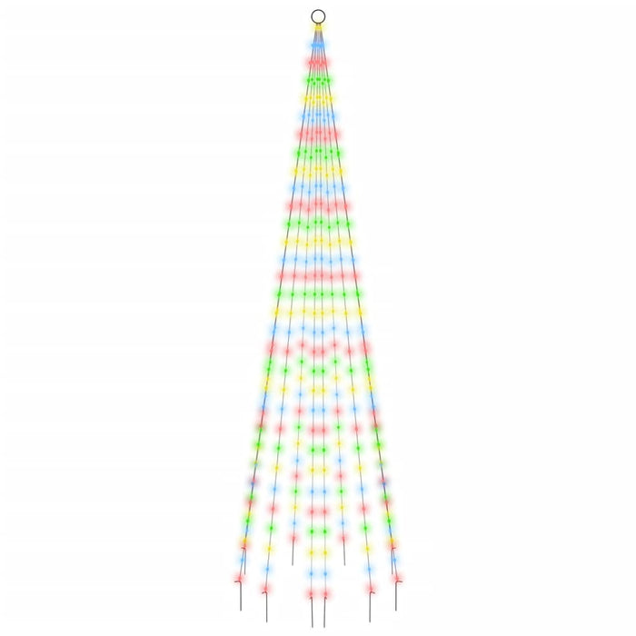Albero di Natale Pennone Colorato 310 LED 300 cm 343525