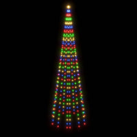 Albero di Natale Pennone Colorato 310 LED 300 cm 343525