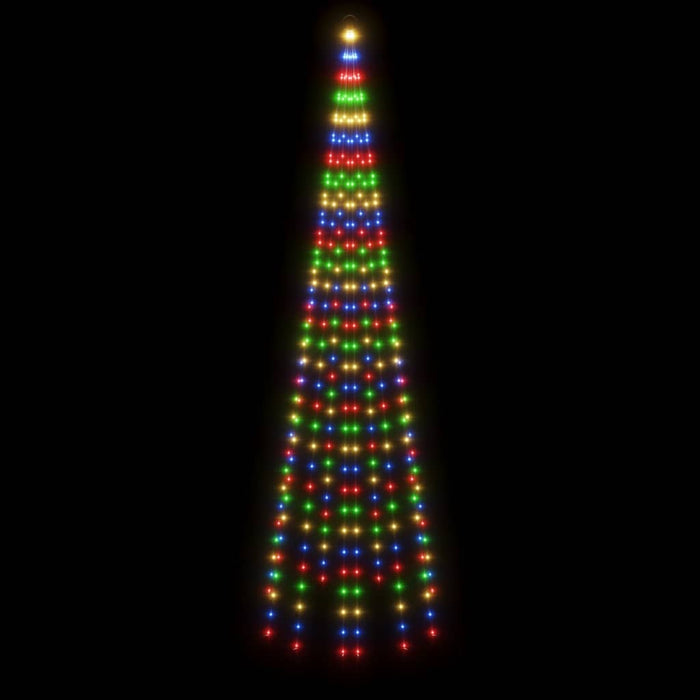 Albero di Natale Pennone Colorato 310 LED 300 cm 343525