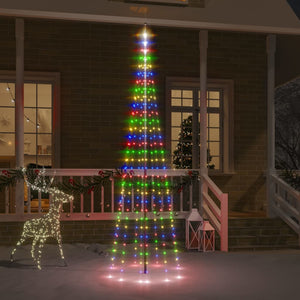 Albero di Natale Pennone Colorato 310 LED 300 cm 343525