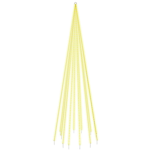 Albero di Natale Pennone Bianco Caldo 732 LED 500 cm 343526