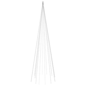 Albero di Natale Pennone Bianco Caldo 732 LED 500 cm 343526