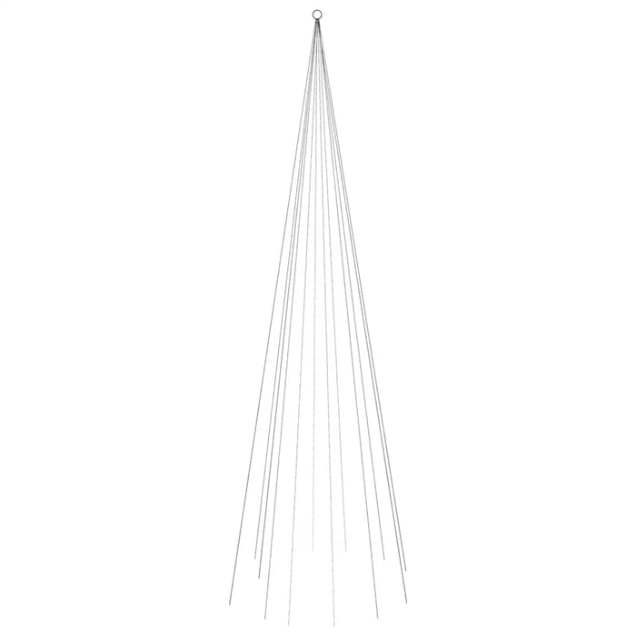 Albero di Natale Pennone Bianco Caldo 732 LED 500 cm