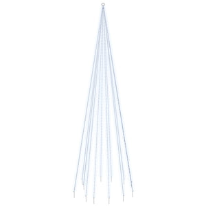 Albero di Natale Pennone Bianco Freddo 732 LED 500 cm 343527