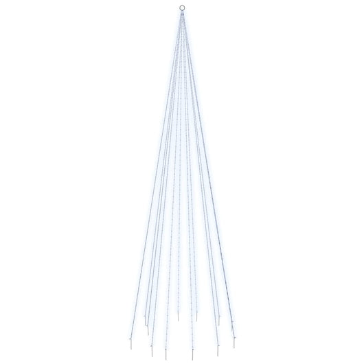 Albero di Natale Pennone Bianco Freddo 732 LED 500 cm 343527