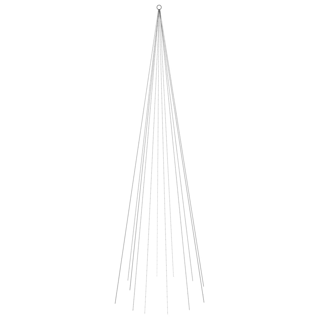 Albero di Natale Pennone Bianco Freddo 732 LED 500 cm 343527