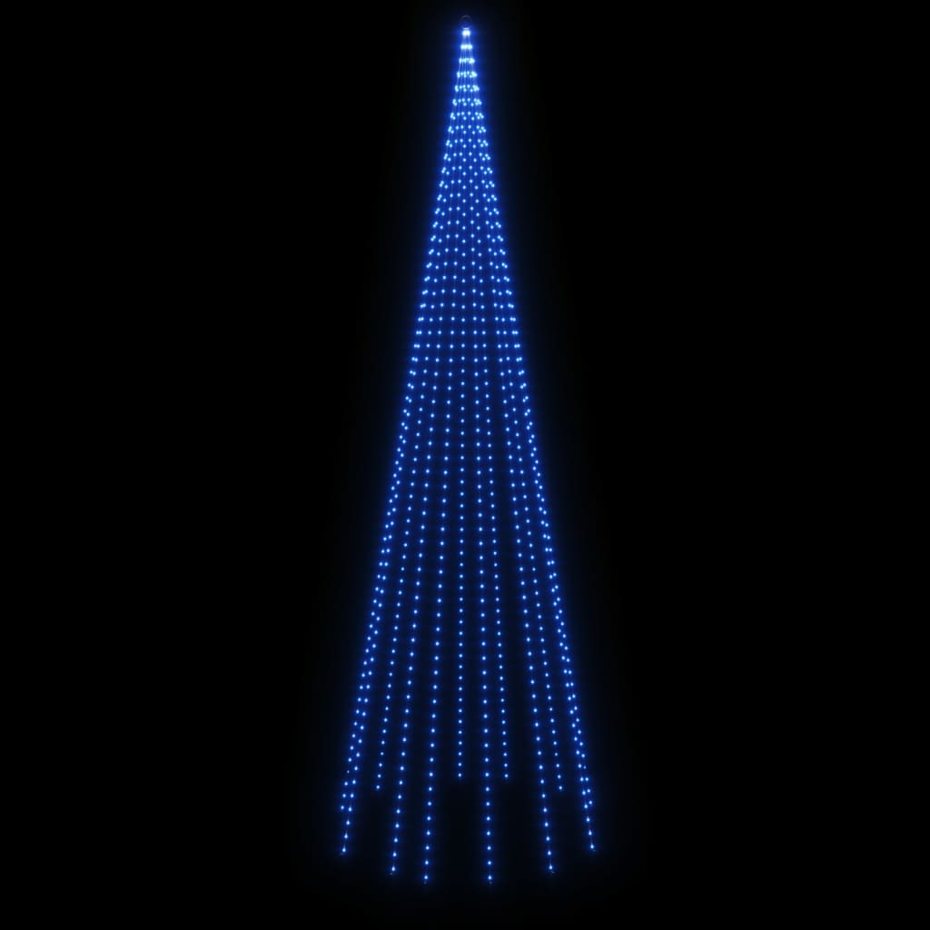 Albero di Natale Pennone Blu 732 LED 500 cm 343528