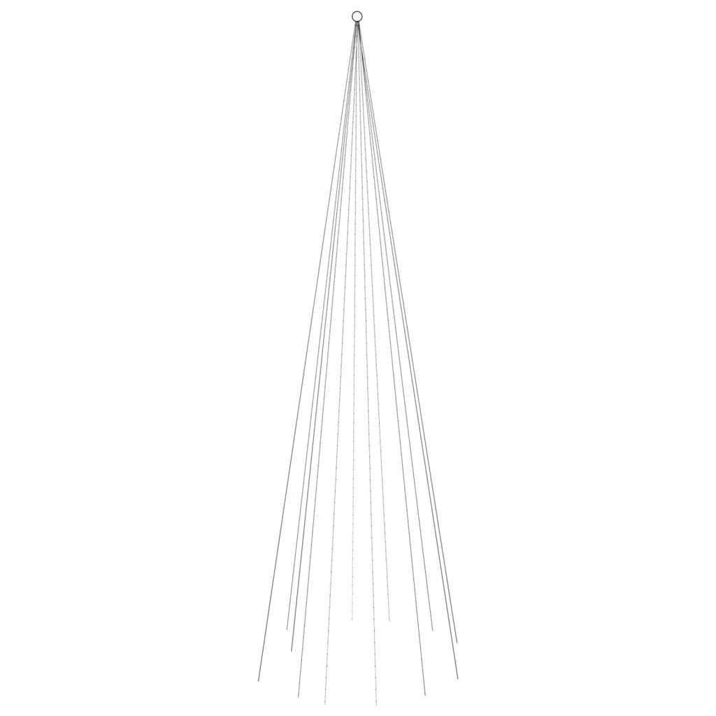 Albero di Natale Pennone Colorato 732 LED 500 cm