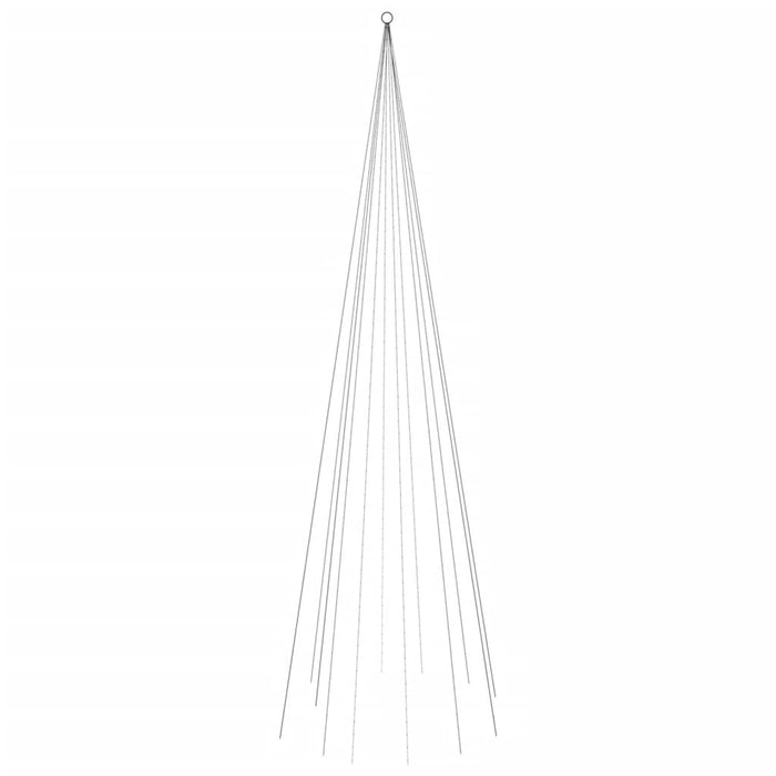 Albero di Natale Pennone Colorato 732 LED 500 cm 343529