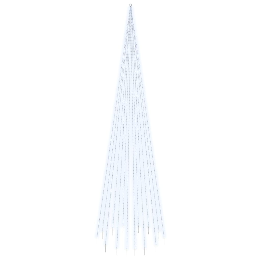 Albero di Natale Pennone Bianco Freddo 1134 LED 800 cm 343531