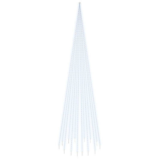 Albero di Natale Pennone Bianco Freddo 1134 LED 800 cm 343531
