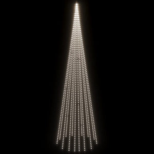 Albero di Natale Pennone Bianco Freddo 1134 LED 800 cm 343531