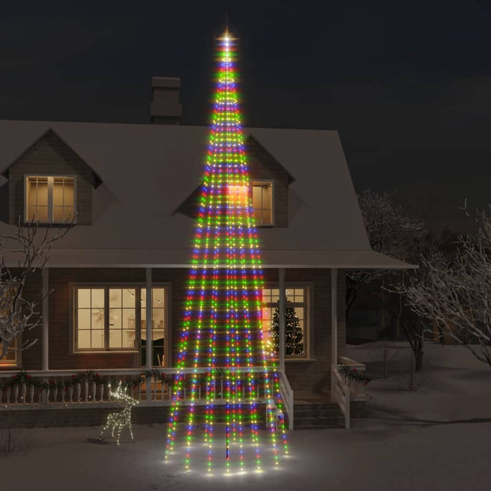 Albero di Natale Pennone Colorato 1134 LED 800 cm 343533