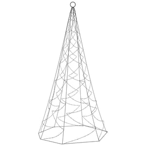Albero di Natale Pennone Bianco Caldo 200 LED 180 cm 343534