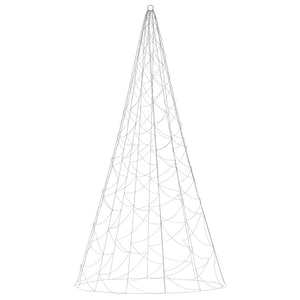 Albero di Natale Pennone Bianco Caldo 500 LED 300 cm 343538