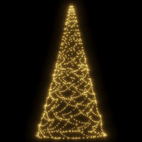 Albero di Natale Pennone Bianco Caldo 500 LED 300 cm 343538