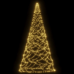 Albero di Natale Pennone Bianco Caldo 500 LED 300 cm 343538