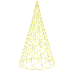 Albero di Natale Pennone Bianco Caldo 1400 LED 500 cm 343542