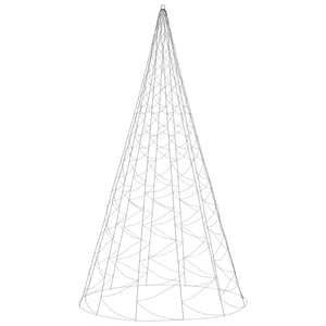 Albero di Natale Pennone Bianco Caldo 1400 LED 500 cm 343542