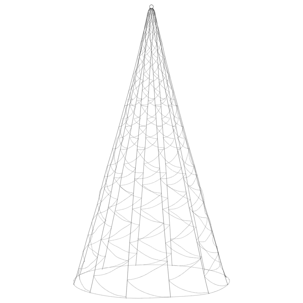 Albero di Natale Pennone Blu 1400 LED 500 cm 343544