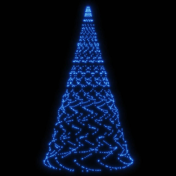 Albero di Natale Pennone Blu 1400 LED 500 cm 343544