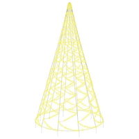 Albero di Natale Pennone Bianco Caldo 3000 LED 800 cm 343546