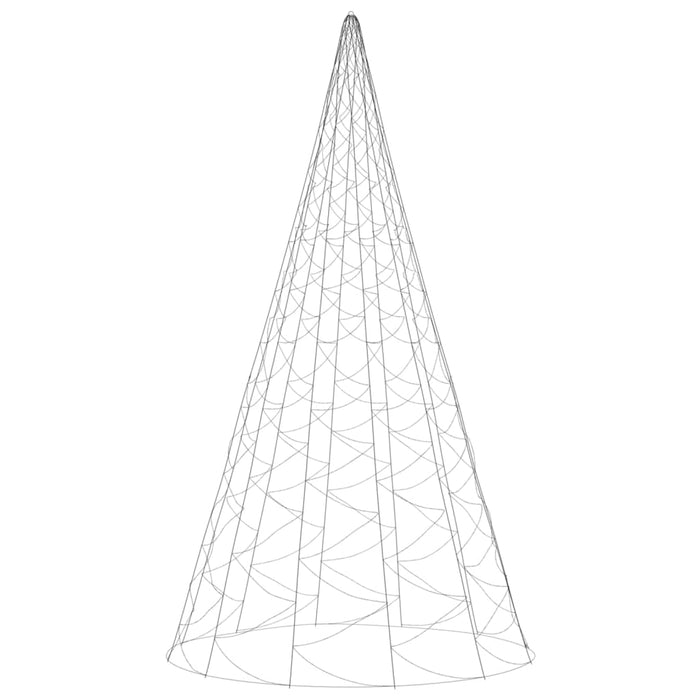 Albero di Natale Pennone Bianco Caldo 3000 LED 800 cm 343546