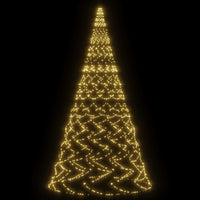 Albero di Natale Pennone Bianco Caldo 3000 LED 800 cm 343546