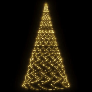 Albero di Natale Pennone Bianco Caldo 3000 LED 800 cm 343546