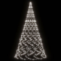 Albero di Natale Pennone Bianco Freddo 3000 LED 800 cm 343547