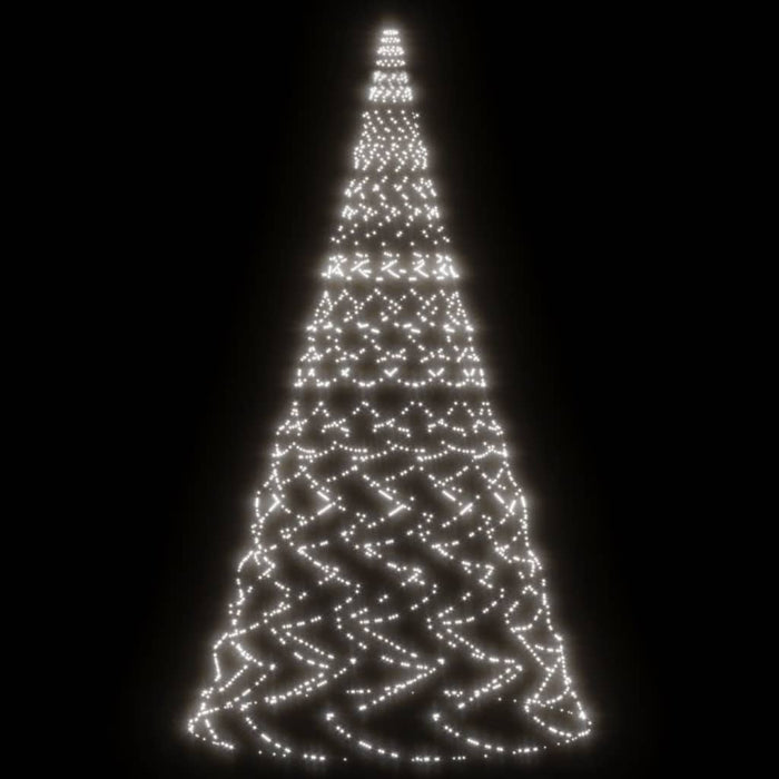 Albero di Natale Pennone Bianco Freddo 3000 LED 800 cm 343547
