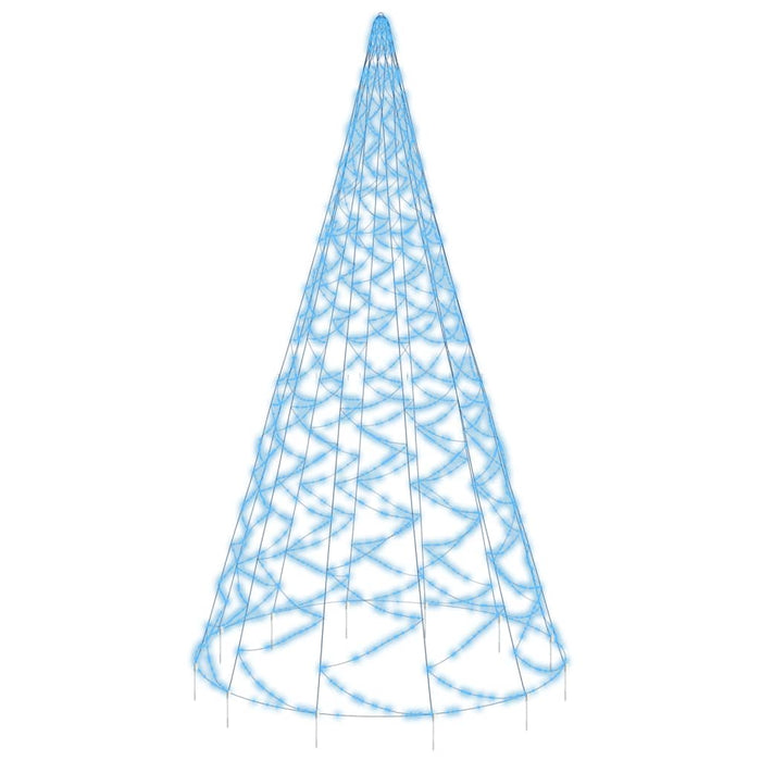 Albero di Natale Pennone Blu 3000 LED 800 cm 343548