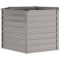 Letto Rialzato da Giardino Ruggine 129x129x77 cm Acciaio Corten