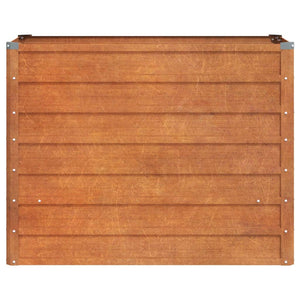 Vassoio per fioriera aiuola rialzata piante fiori terrazza giardino arrugginito 100 x 40 x 77 cm acciaio corten marrone 02_0039859