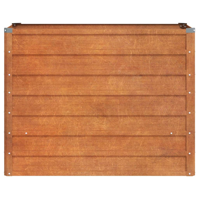Vassoio per fioriera aiuola rialzata piante fiori terrazza giardino arrugginito 100 x 40 x 77 cm acciaio corten marrone 02_0039859