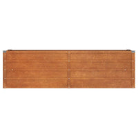Vassoio per fioriera aiuola rialzata piante fiori terrazza giardino arrugginito 160 x 40 x 45 cm acciaio corten marrone 02_0039862