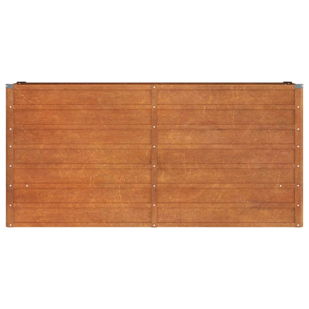 Fioriera da Giardino Grigia 160x40x77 cm Acciaio Corten cod mxl 67361